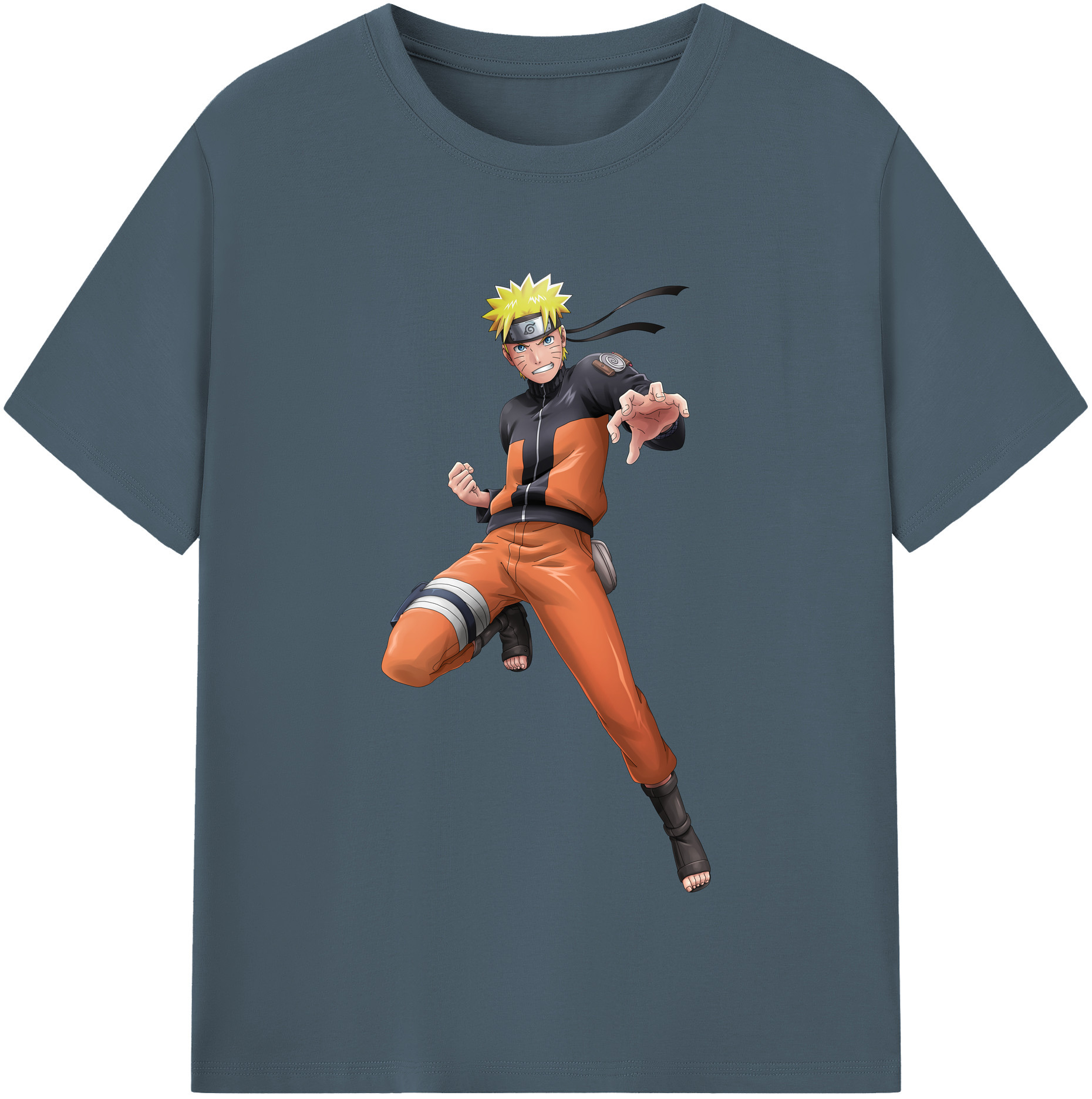 （画像用） NARUTO -ナルト- うずまき ナルト Uzumaki Naruto 綿100％半袖Tシャツ（フロントプリント）